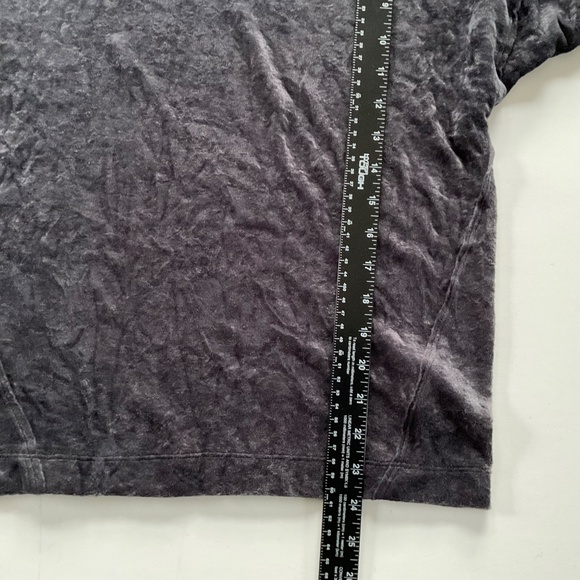 We The Free Milan Crushed Velvet Top Sz S Gray Layering Puff Sleeve Whimsigoth - Picture 6 of 12